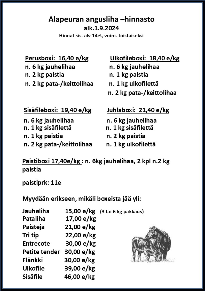 hinnasto -25